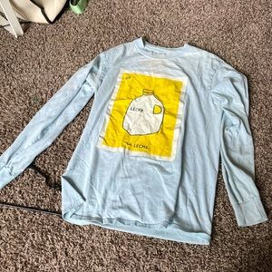 Light blue la leche long sleeve shirt size small